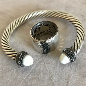 John Hardy Silver and Black Ring